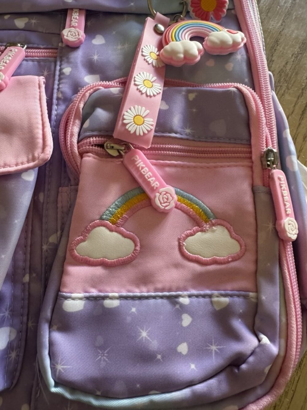 Rainbow 4Pc Girls Backpack Multicolor 16.5" NWOT - Picture 6 of 13